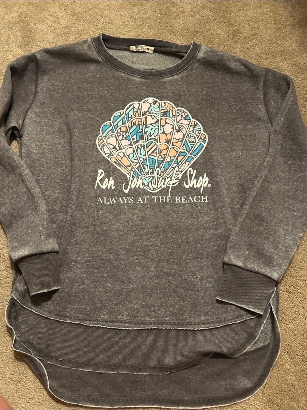 Ron Jon Surf Shop Shell Graphic Sweatshirt - Gray
